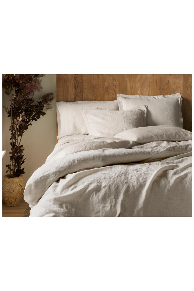 Relaxed Organic Linen Duvet Cover, Main, color, NATURAL CHAMBRAY