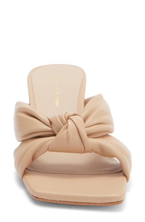 Stuart Weitzman Playa 50 Knot Kitten Heel Sandal In Brown