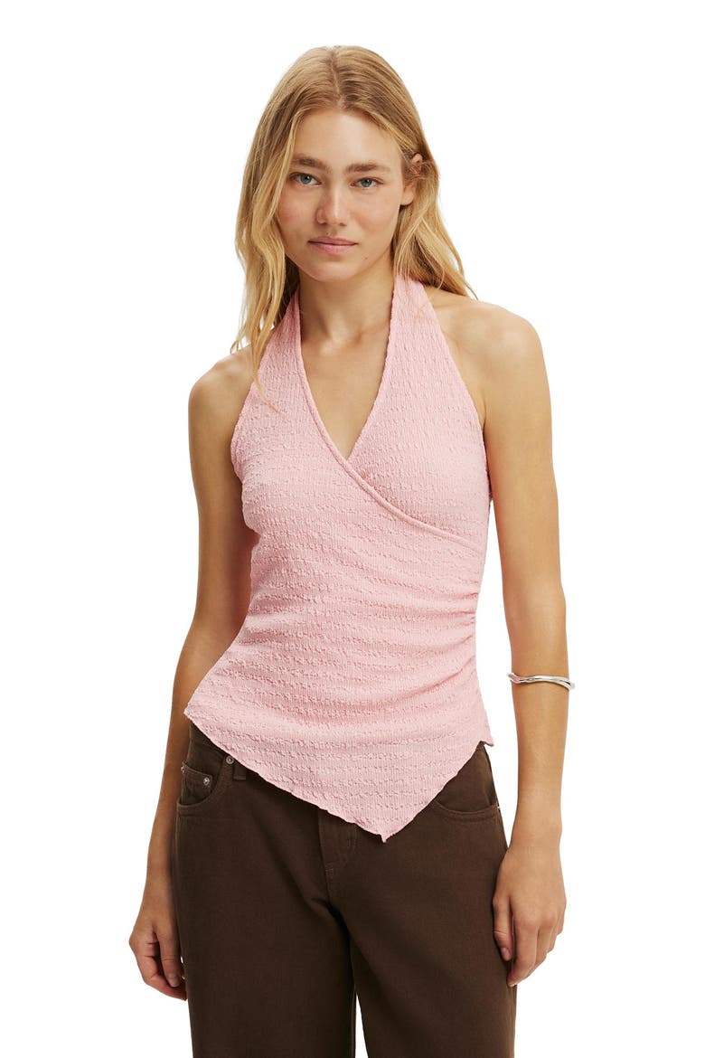 Women's Marnie Textured Halter, Main, color, Flamingo Fizz