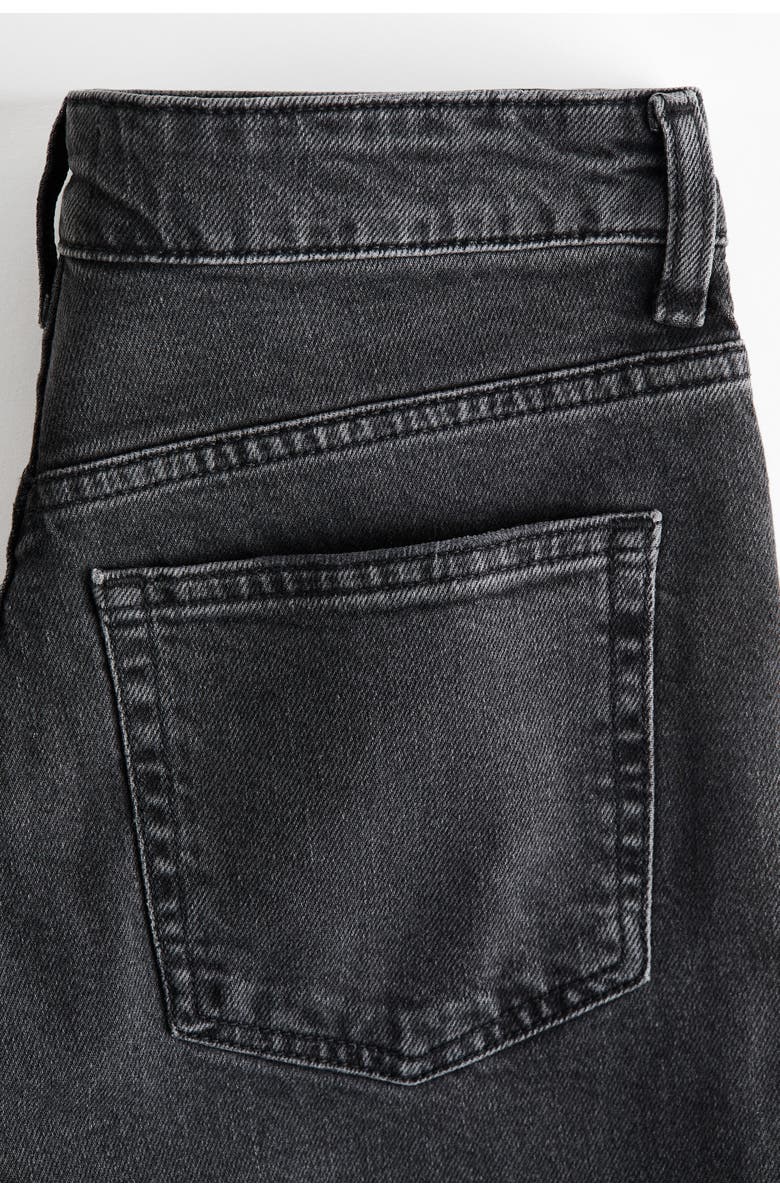 H&M Mom Slim Fit High Waist Ankle Jeans, Alternate, color, Dark Denim Gray