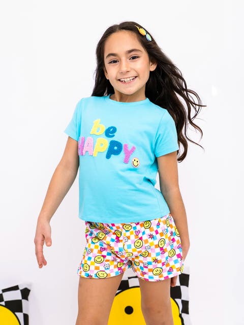 Plush Retro Smiley loungewear Shorts