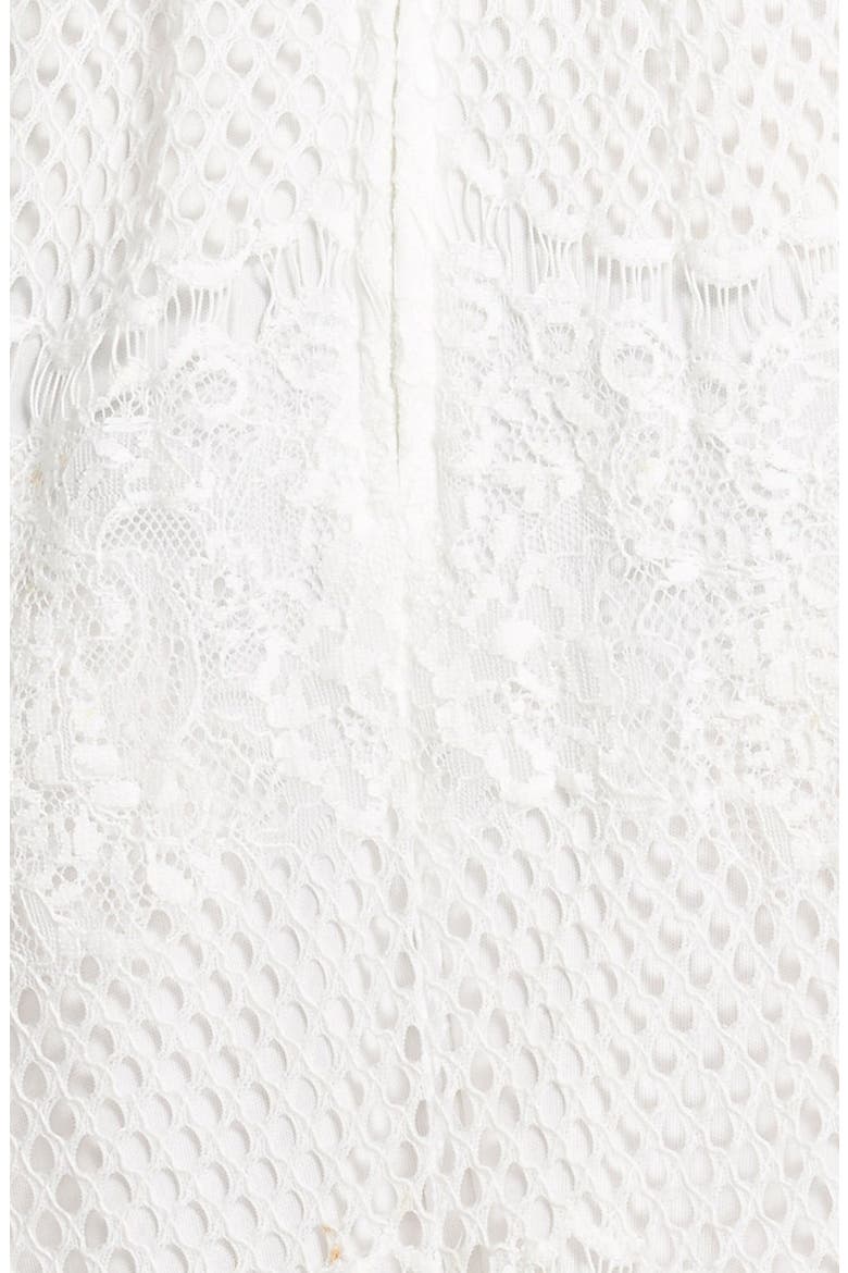 Lace High-Neck Skater Dress, Alternate, color, IVORY