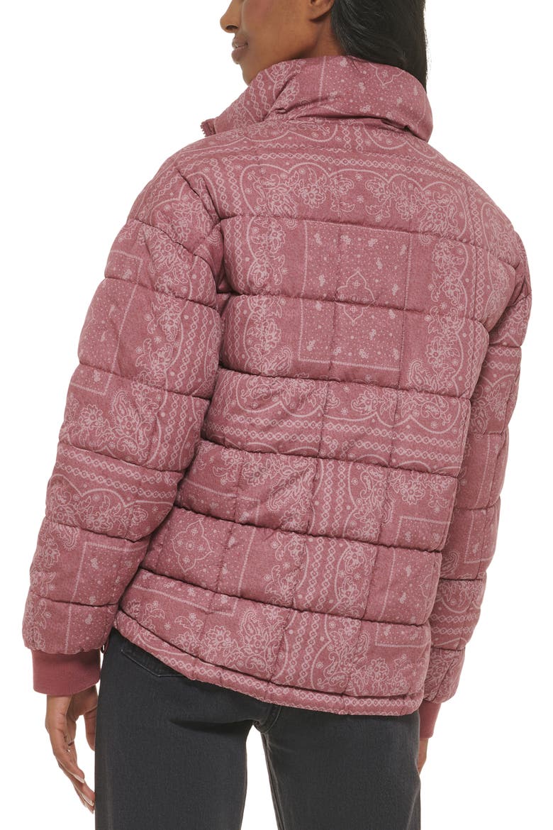 733™ Box Quilted Puffer Jacket, Alternate, color, FADED RED BANDANA