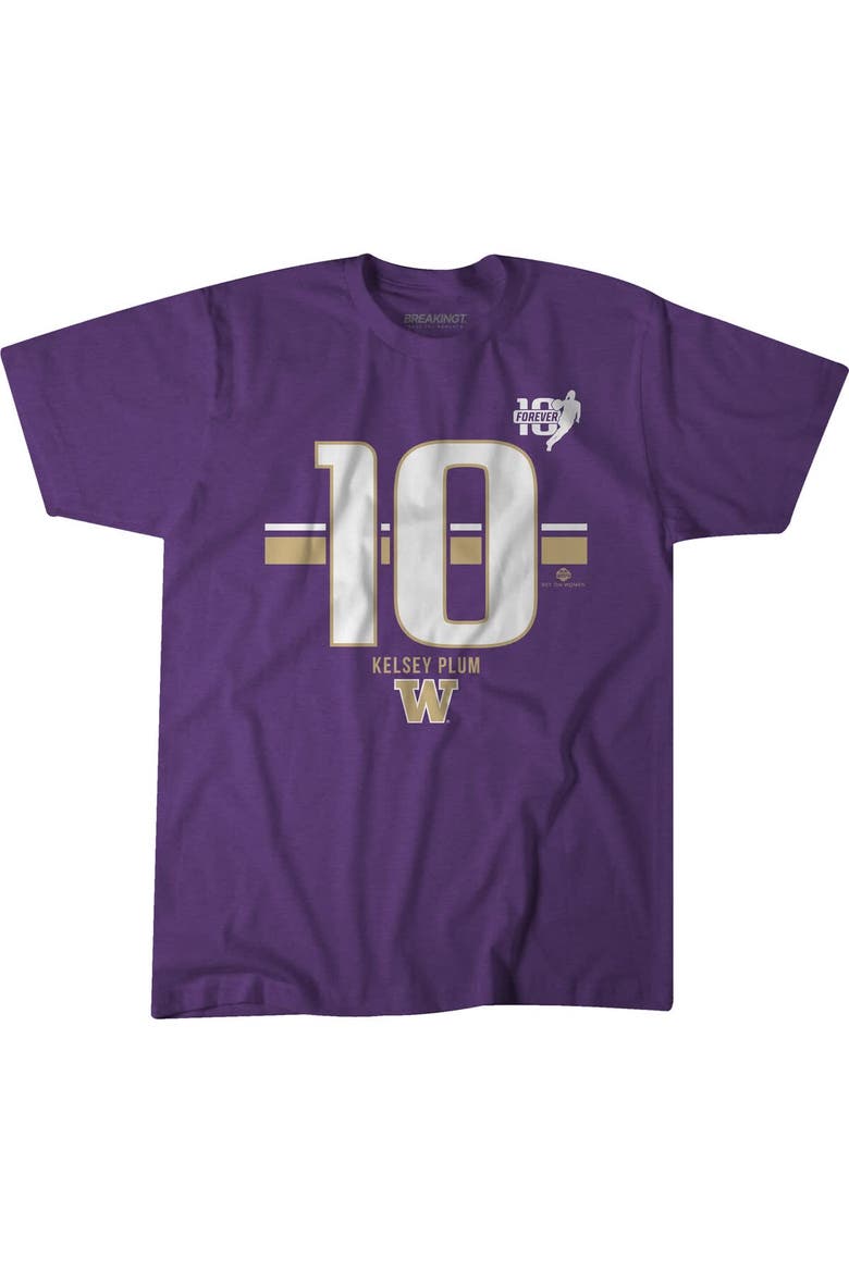 Unisex BreakingT Kelsey Plum Purple Washington Huskies Name & Number Striped T-Shirt, Alternate, color, Purple