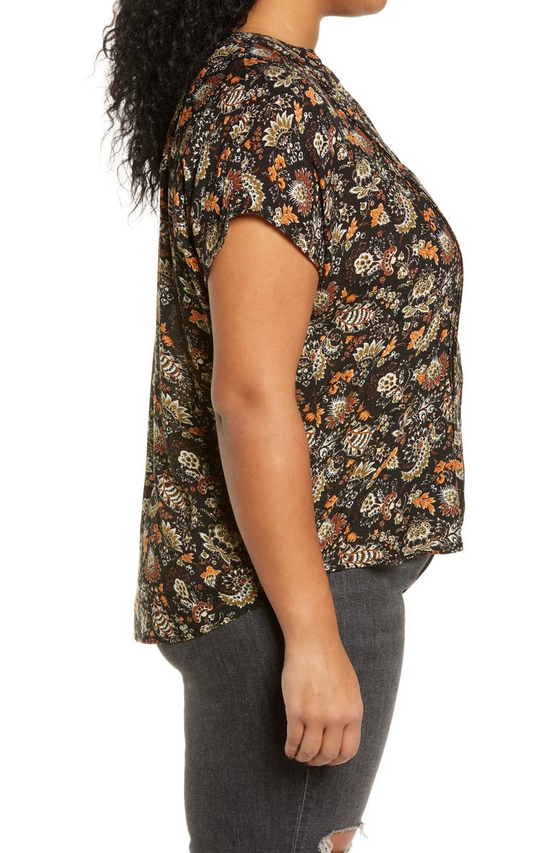 Treasure & Bond Print V-Neck Top, Alternate, color,