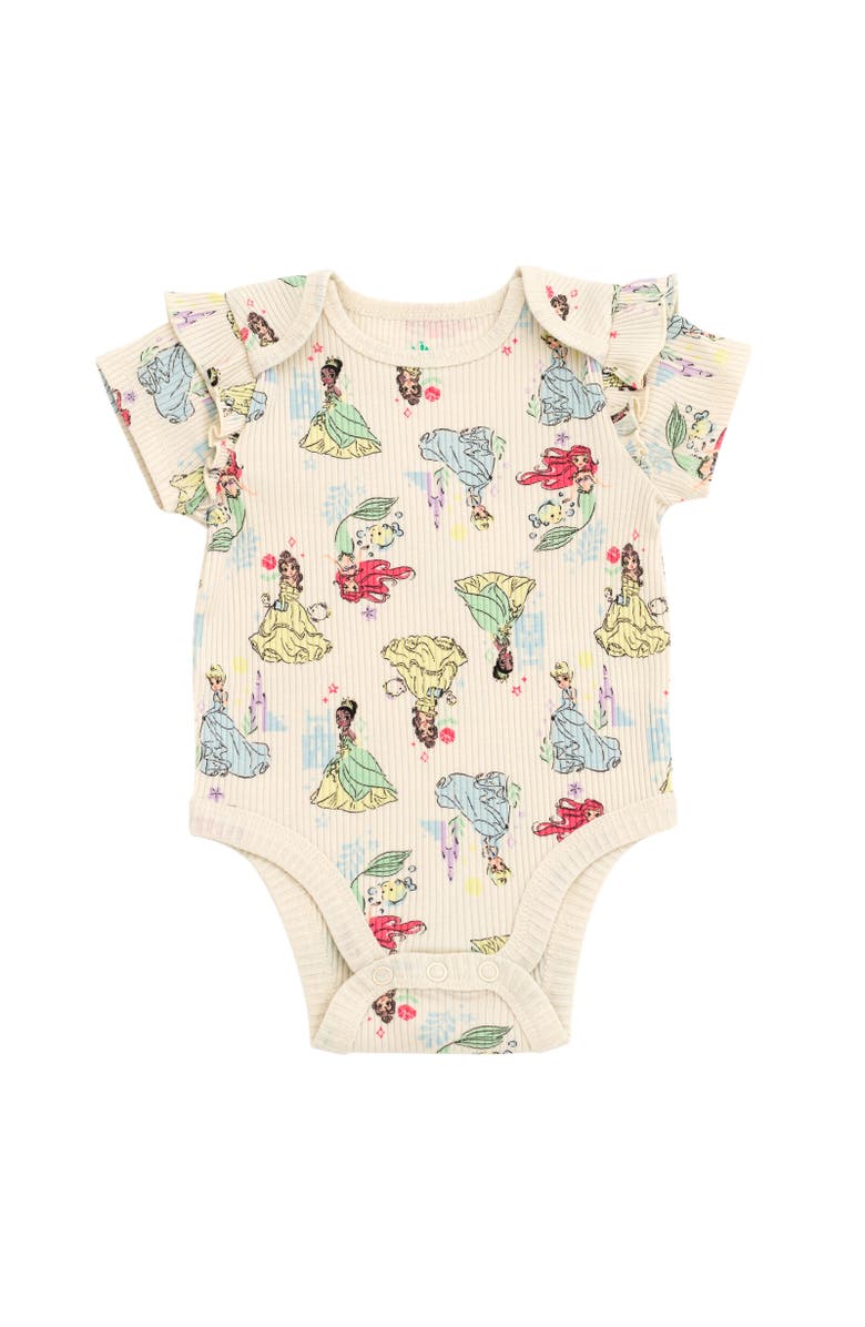 Disney Bodysuit Shorts & Headband Set, Alternate, color, Princess Beige