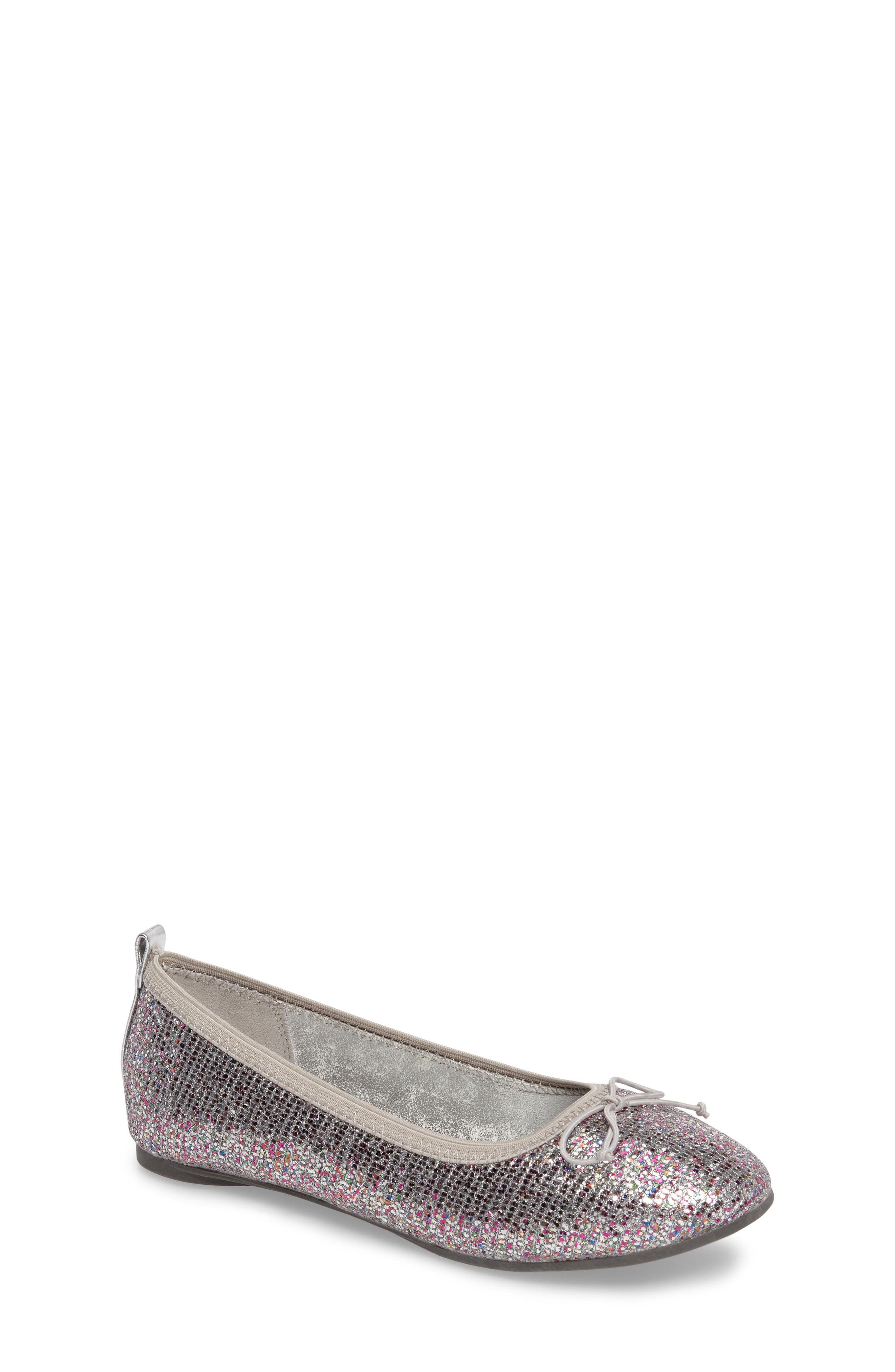 Copy Tap Ballet Flat, Main, color, SILVER MULTI