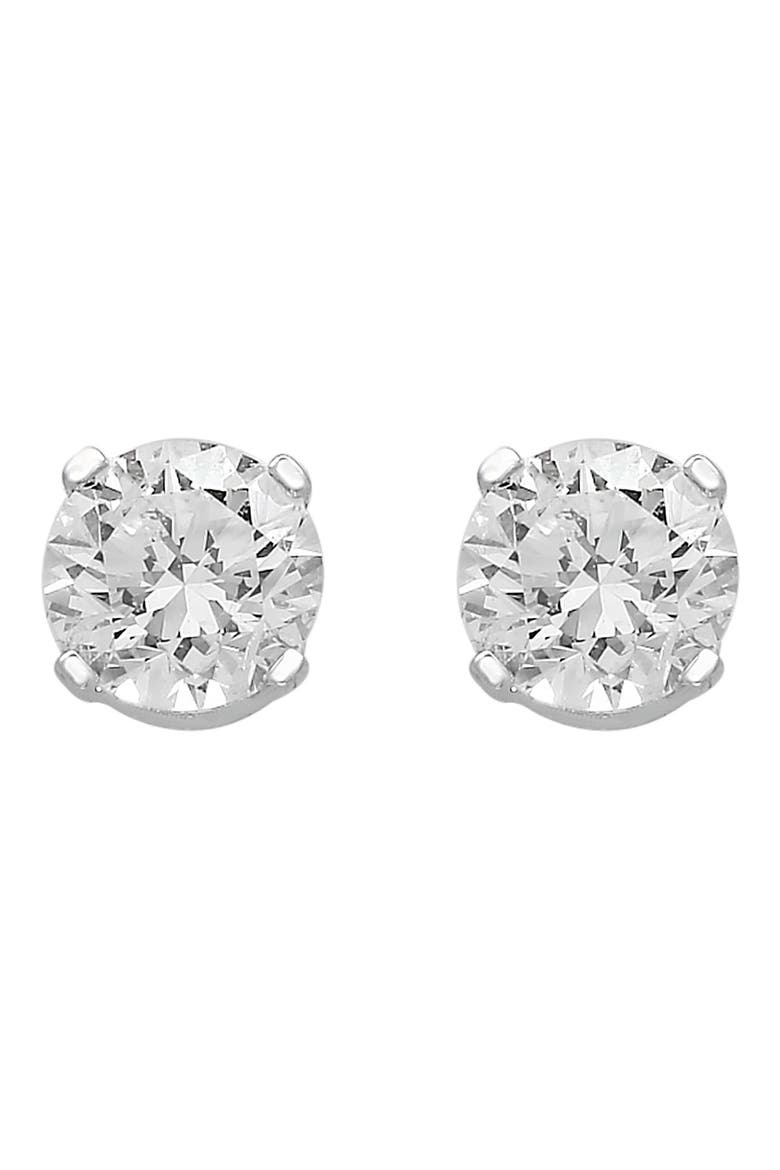 14K White Gold Round Diamond Stud Earrings - 0.33 ctw., Main, color, WHITE