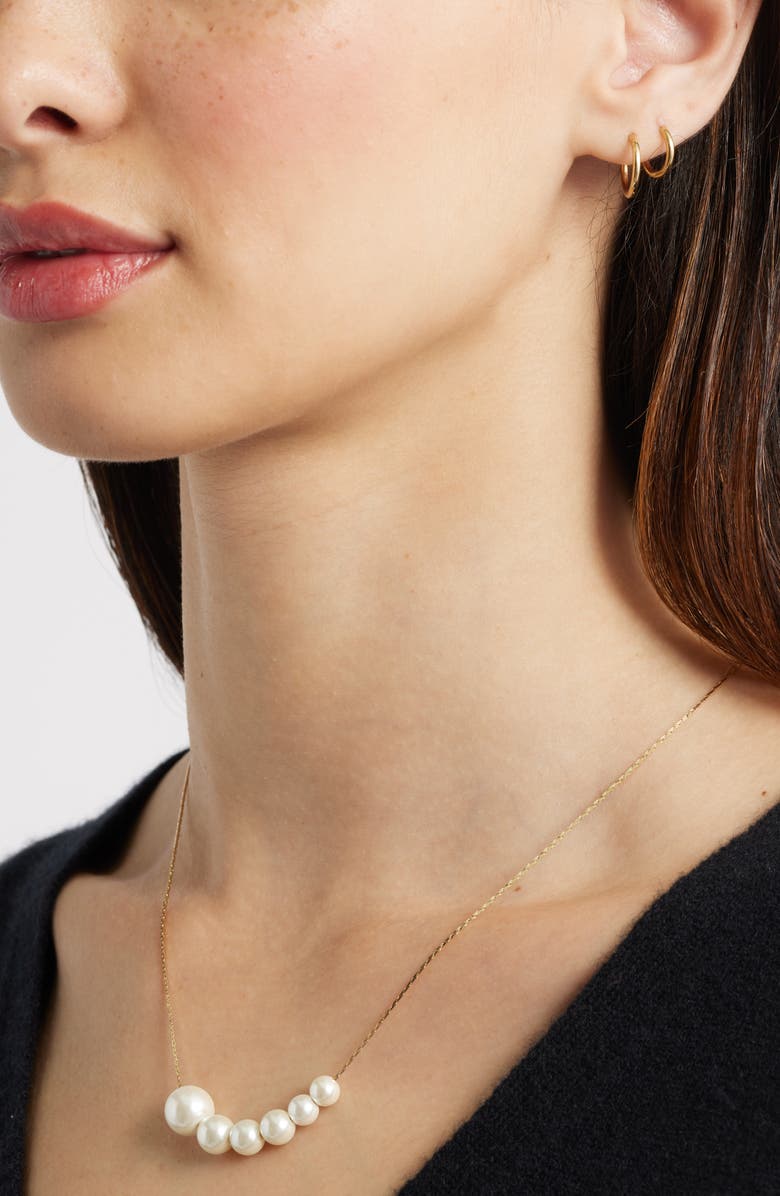 Nordstrom Set of 3 Waterproof Huggie Hoop Earrings, Alternate, color, Gold