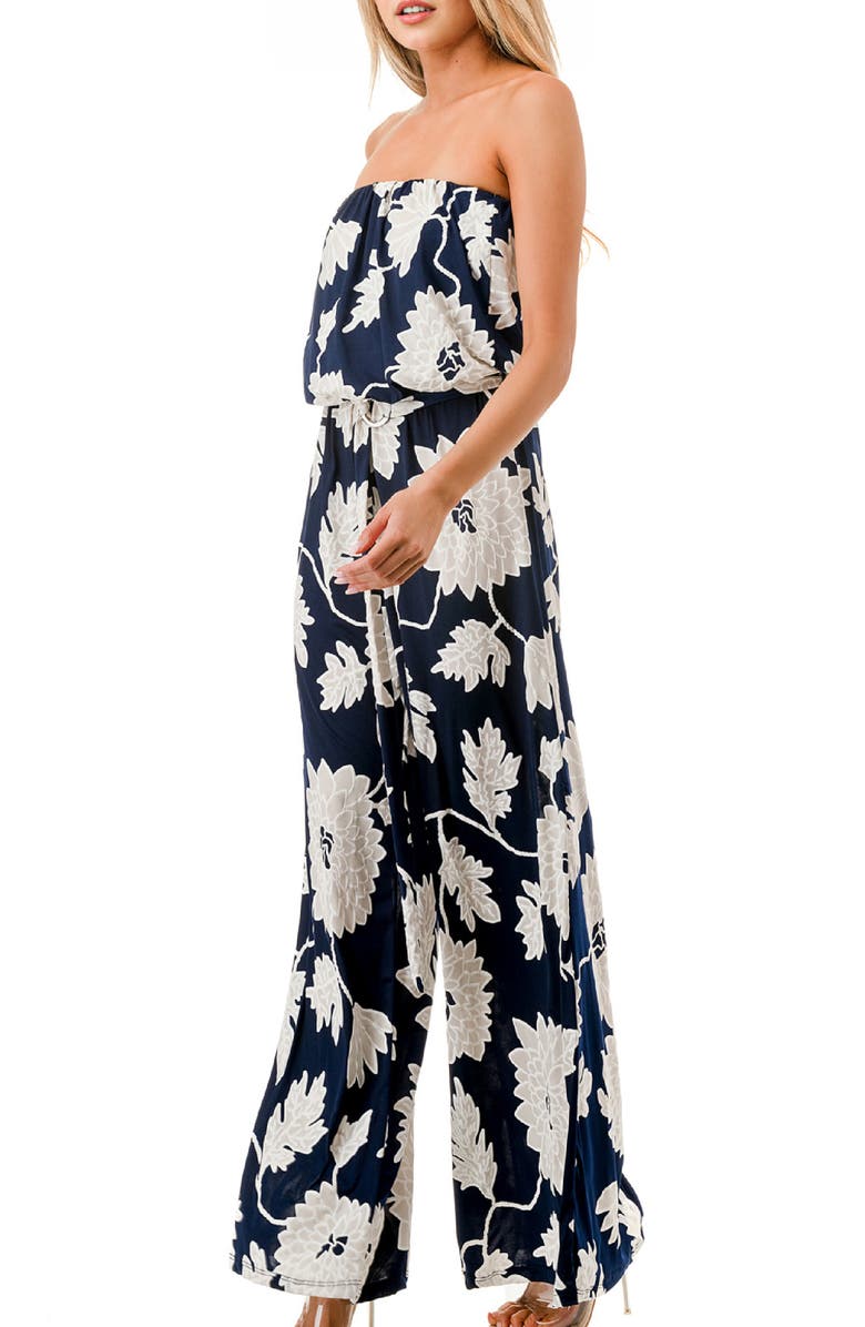 O.L. Strapless Tube Wide Leg Jumpsuit, Alternate, color, 