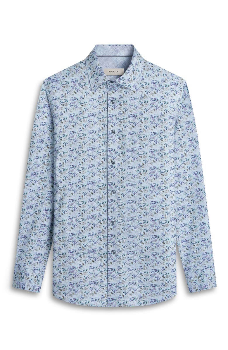 Bugatchi Jimmy OoohCotton<sup>®</sup> Floral Button-Up Shirt, Alternate, color, Sage