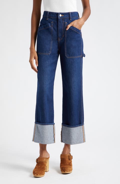 Dylan High Waist Ankle Straight Leg Jeans (Dusted Oxford)