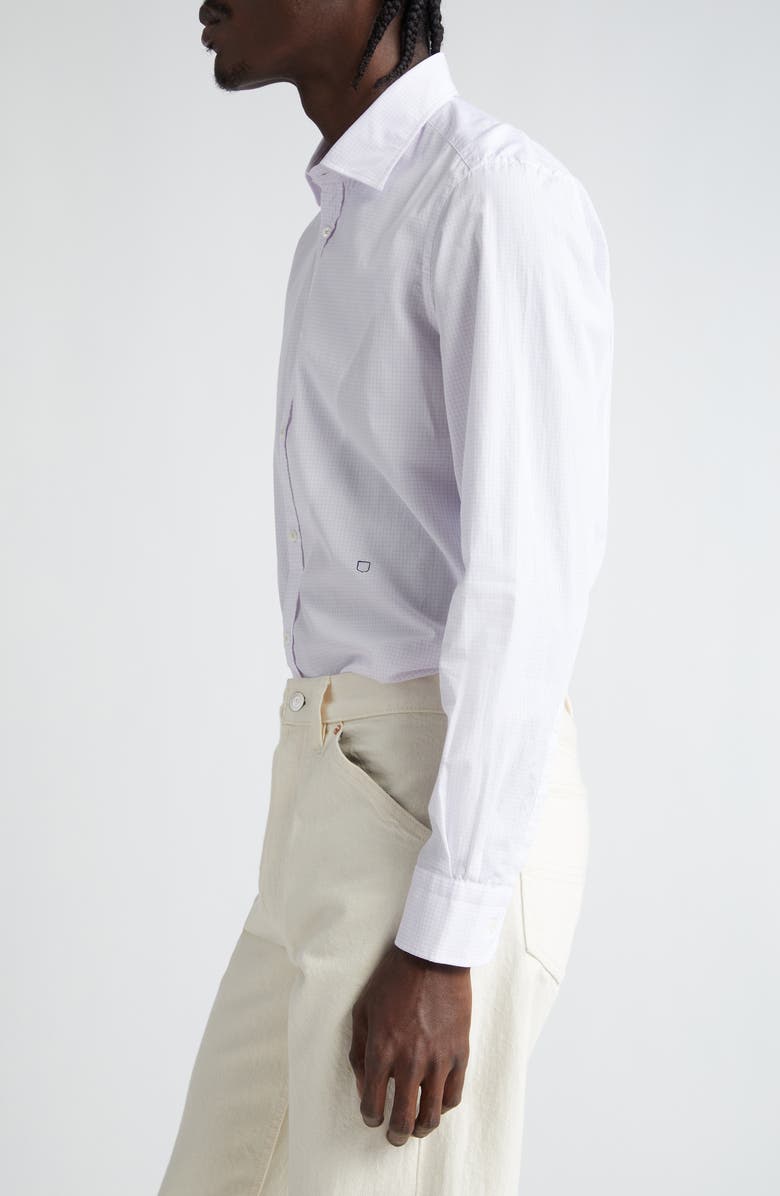 Massimo Alba Genova Regular Fit Cotton Button-Up Shirt, Alternate, color, Lilla