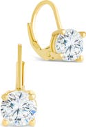 Sterling Forever Round-Cut Cubic Zirconia Hoop Earrings