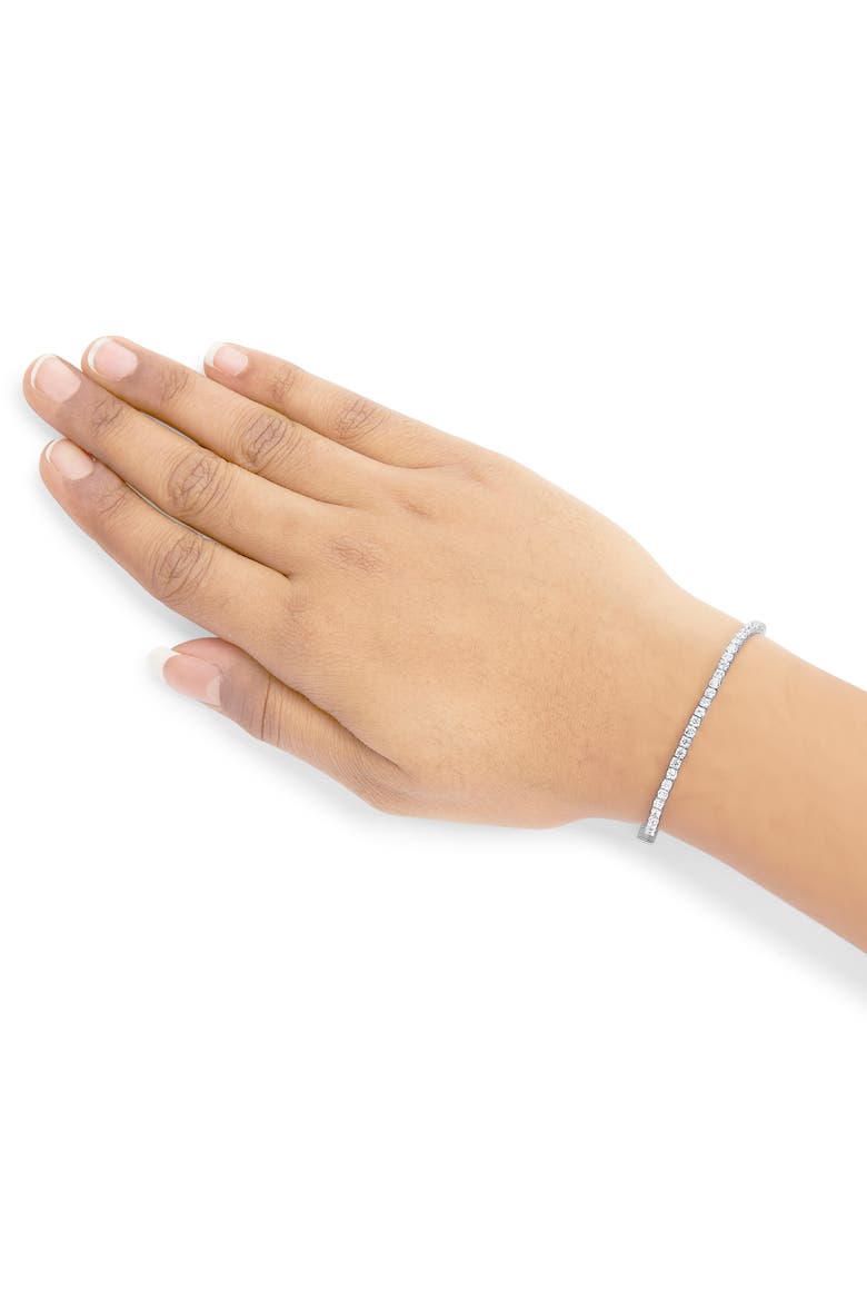 14K White Gold 3.0 Cttw Classic Lab-Grown Diamond Tennis Bracelet, Alternate, color, White