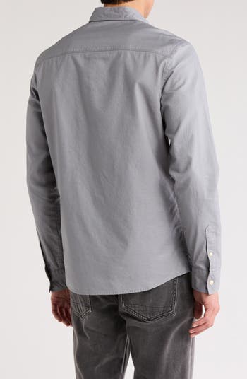 Azur Long Sleeve Cotton Button-Up Shirt