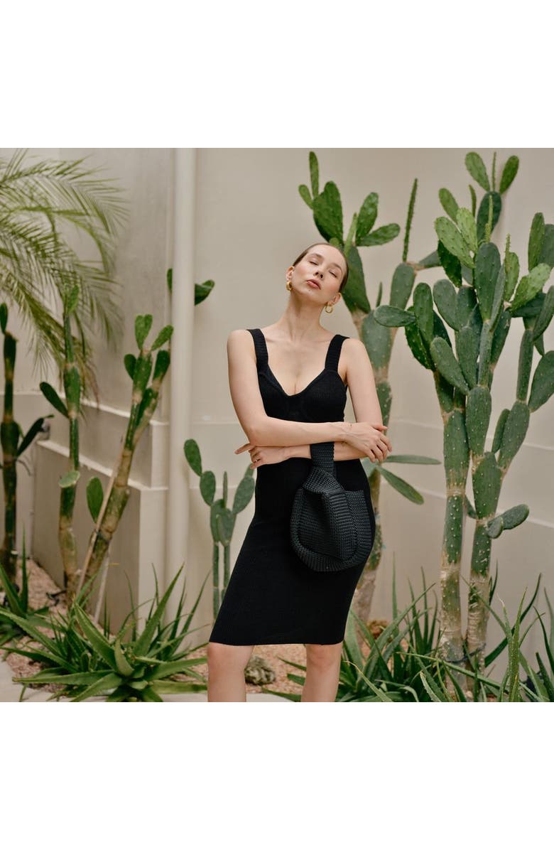 PINK HALEY Mackenzie Knit Clutch, Alternate, color, Black