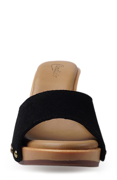 Candies Candie's Emiliana Platform Sandal In Black Suede