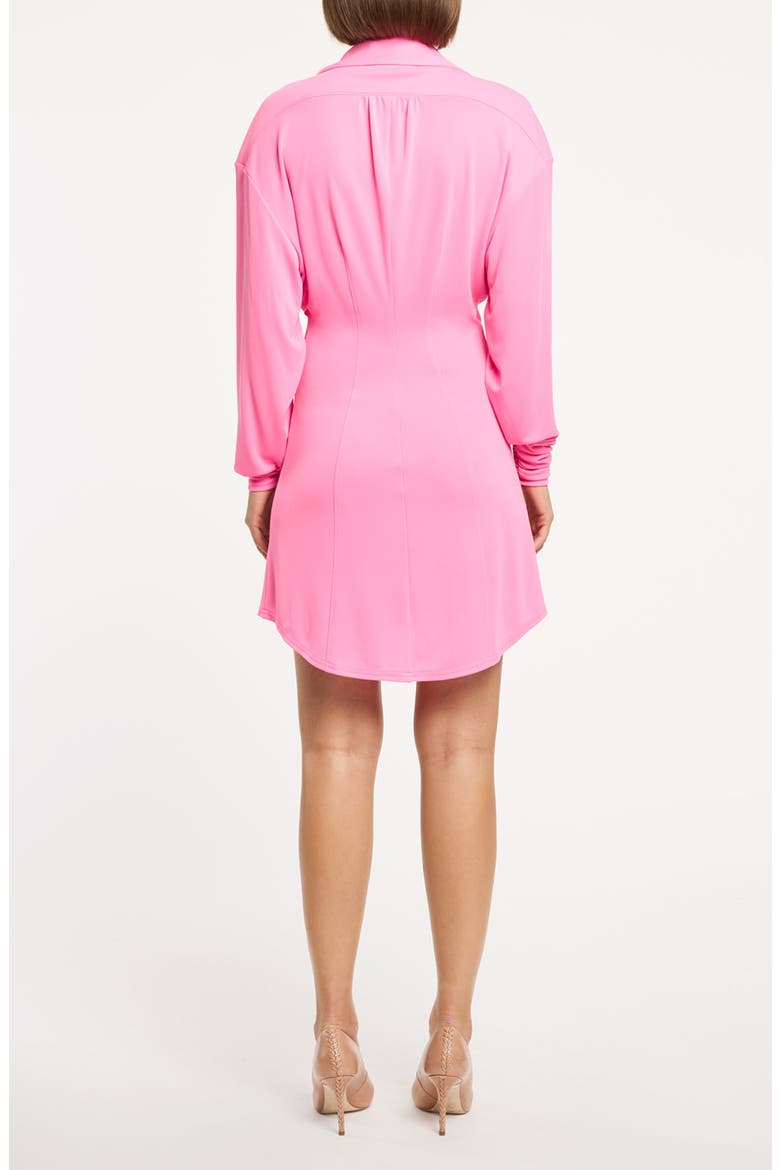 Arden Ruched Long Sleeve Shirtdress, Alternate, color, ELECTRIC PINK