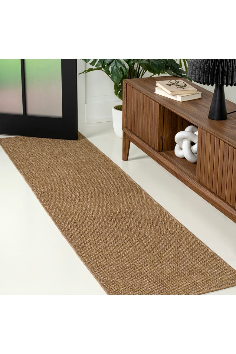 Solana Boho Easy Jute Rustic Solid Indoor/Outdoor Area Rug, Alternate, color, Natural