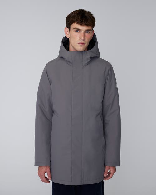 Quartz Co. Alban | Hooded Insulated Winter Jacket In Steel Grey