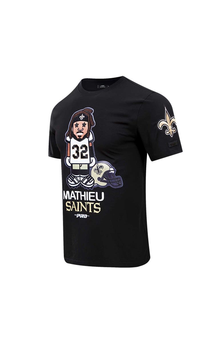 PRO STANDARD Men's Pro Standard Tyrann Mathieu Black New Orleans Saints Player Avatar Graphic T-Shirt, Alternate, color, Black