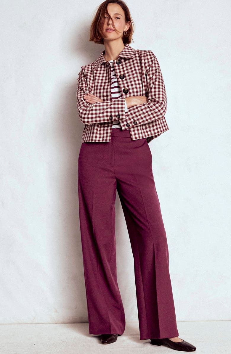 Boden Belgravia Straight Leg Pants, Alternate, color, Deep Wisteria