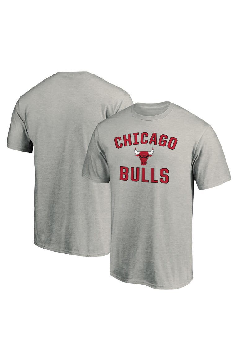 Men's Fanatics Branded Heathered Gray Chicago Bulls Victory Arch T-Shirt, Main, color, Heather Gray