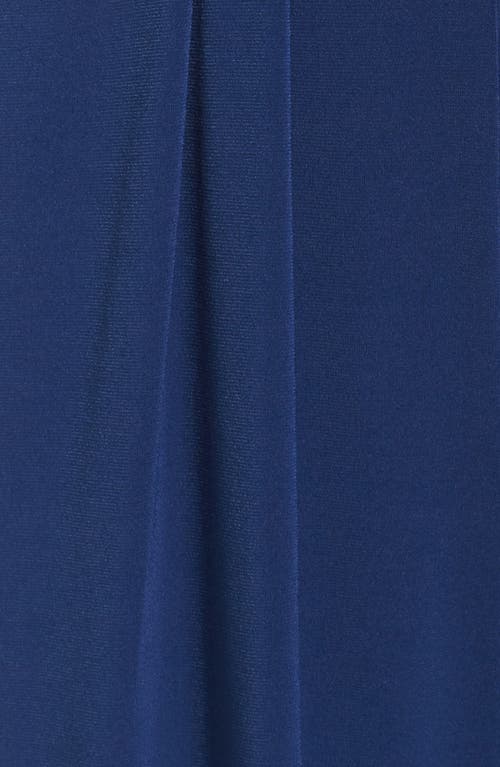 Shop Vince Camuto Faux Wrap Jersey Jumpsuit In Blue
