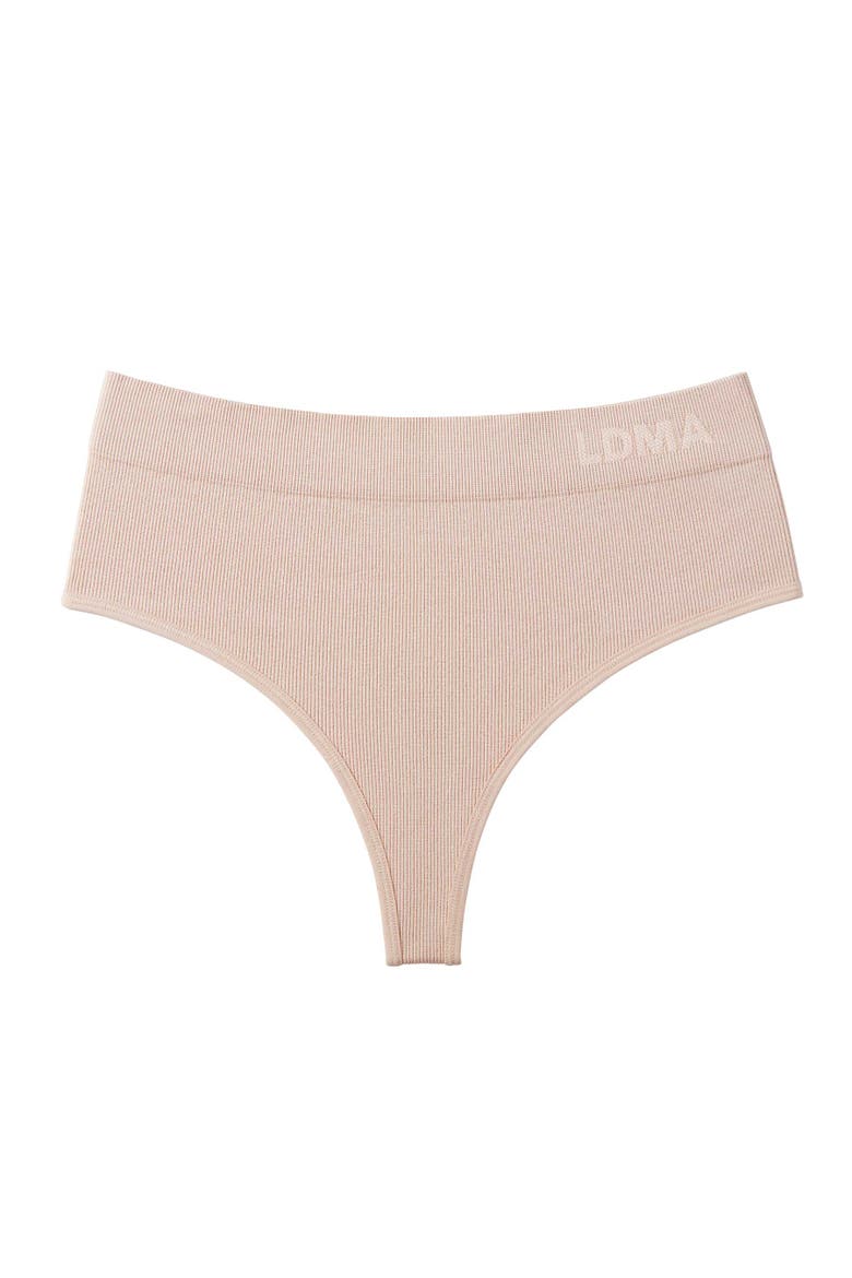High Sculpt Thong Rib, Alternate, color, Sand