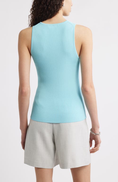 Nordstrom Rib Cutaway Tank In Blue
