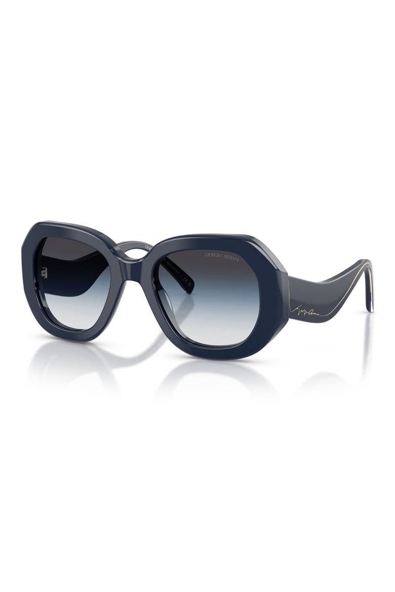 51mm Gradient Square Sunglasses, Alternate, color, BLUE / GREY BLUE BLACK