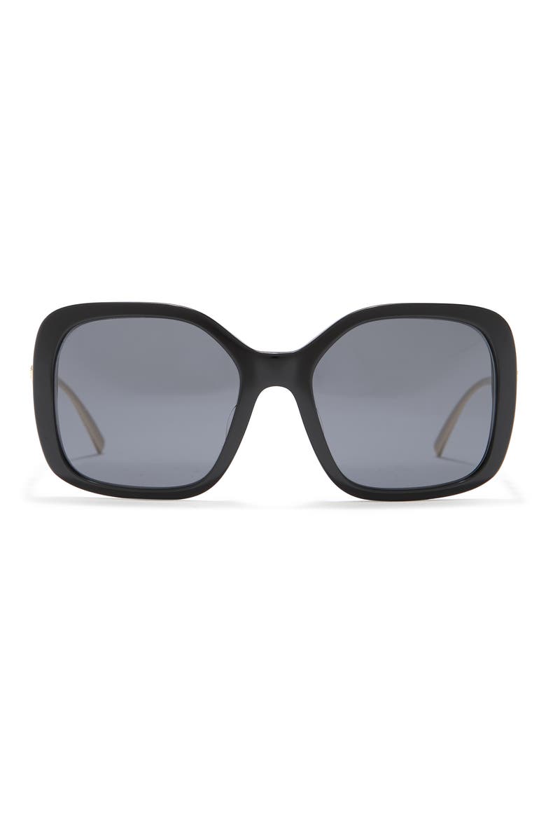 53mm Oversized Sunglasses, Main, color, BLACK
