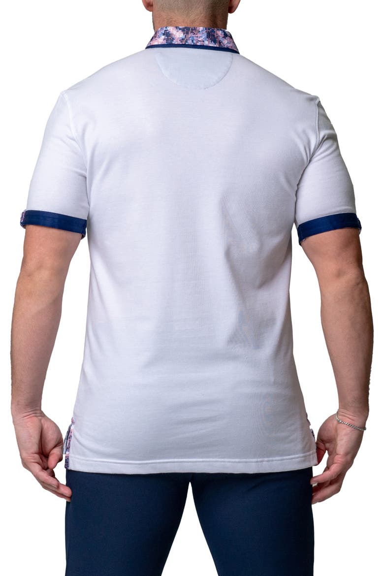 Mozartsolidgame White Jersey Polo, Alternate, color, WHITE