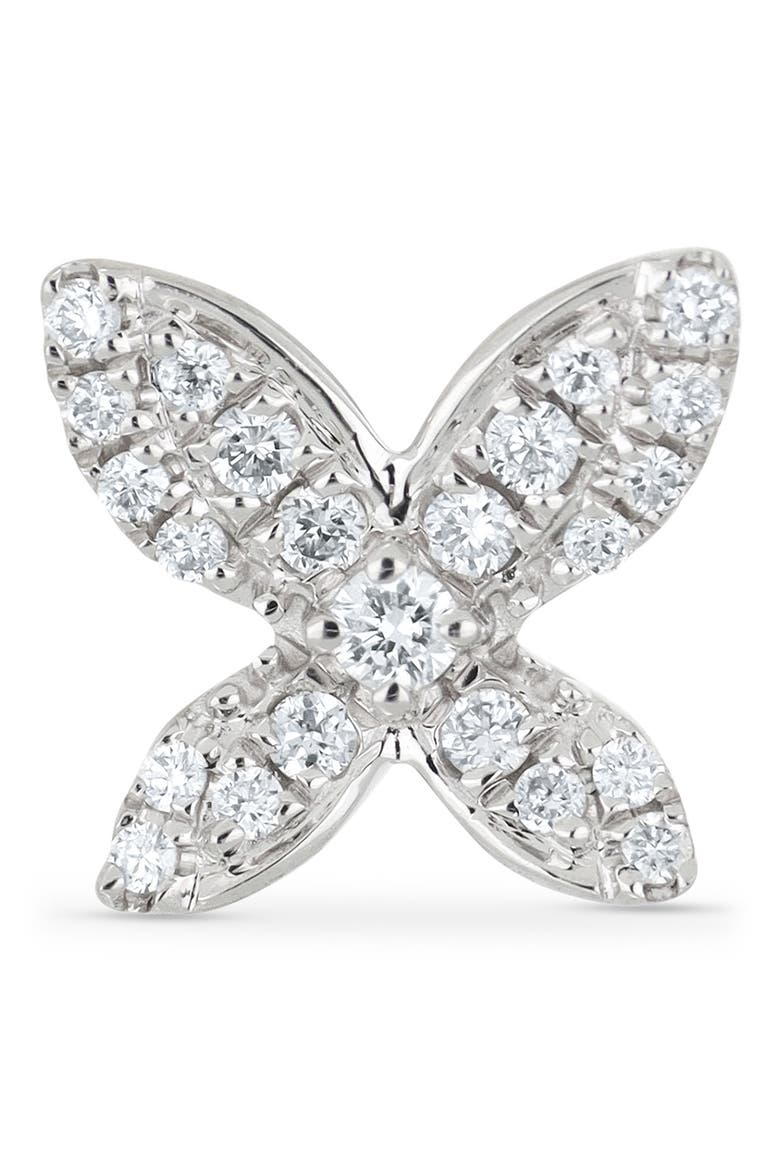 Icon 18k Gold Diamond Butterfly Stud Earrings, Alternate, color, 18K WHITE GOLD