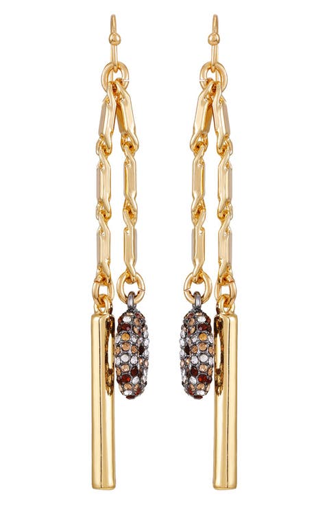 Pavé Crystal Drop Earrings