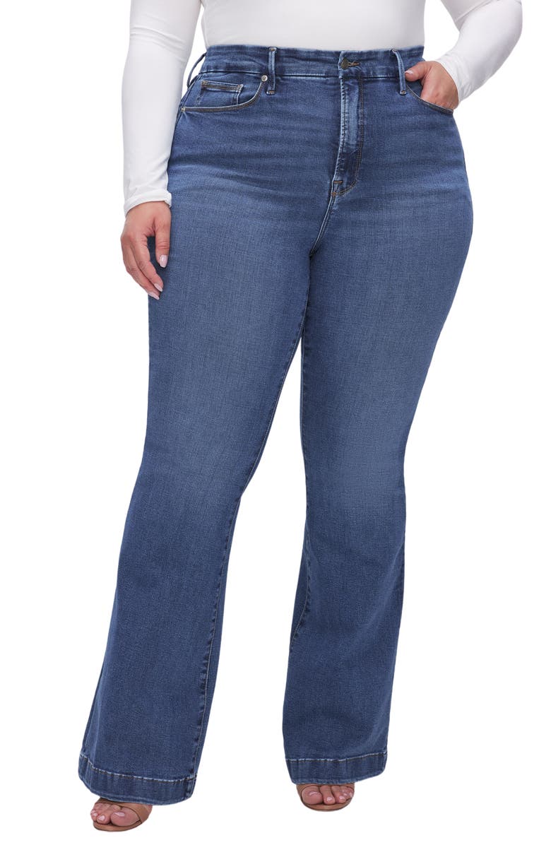 Good American Good Legs Flare Jeans, Alternate, color,