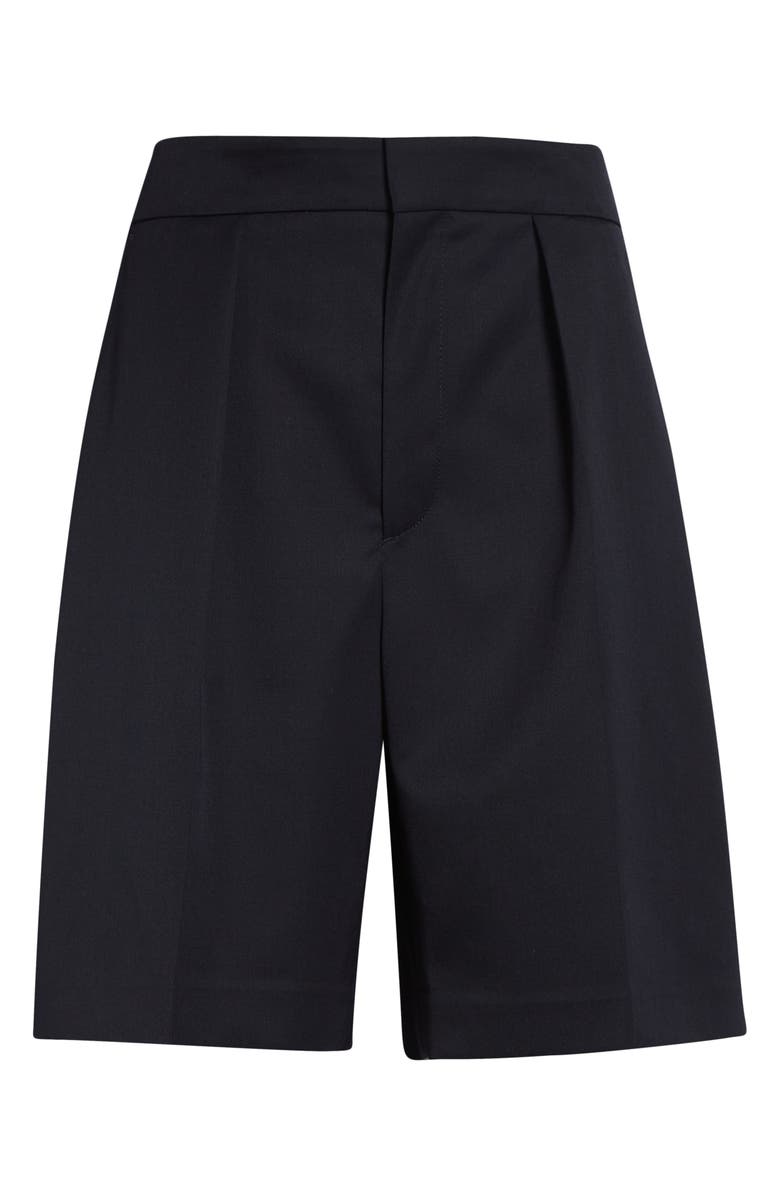 Victoria Beckham Tailored Wool Blend Bermuda Shorts, Alternate, color, Midnight