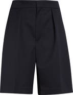 Victoria Beckham Tailored Wool Blend Bermuda Shorts