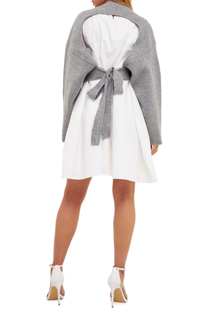 English Factory Sweater with Poplin Minidress, Alternate, color,