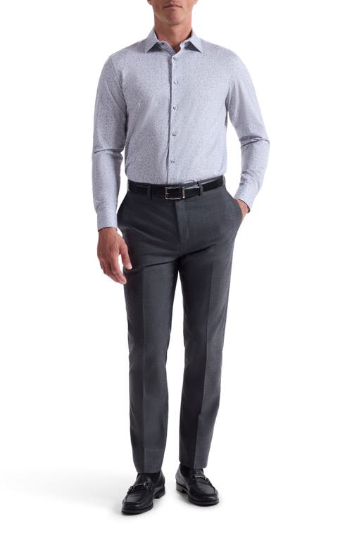 Bugatchi Jimmy Ooohcotton® Floral Button-up Shirt In Silver