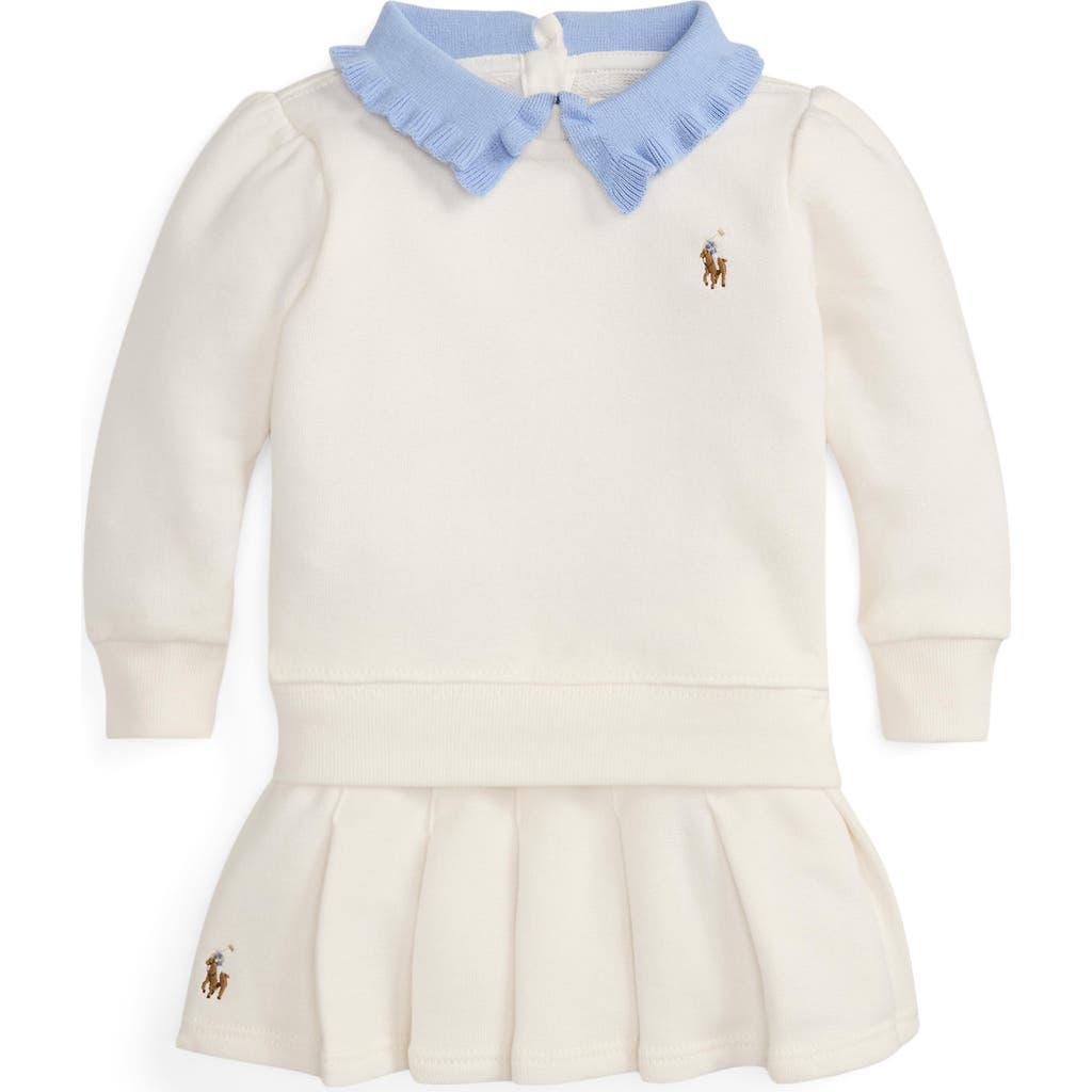 Shop Ralph Lauren Contrast Collar Sweatshirt & Pleated Skirt Set