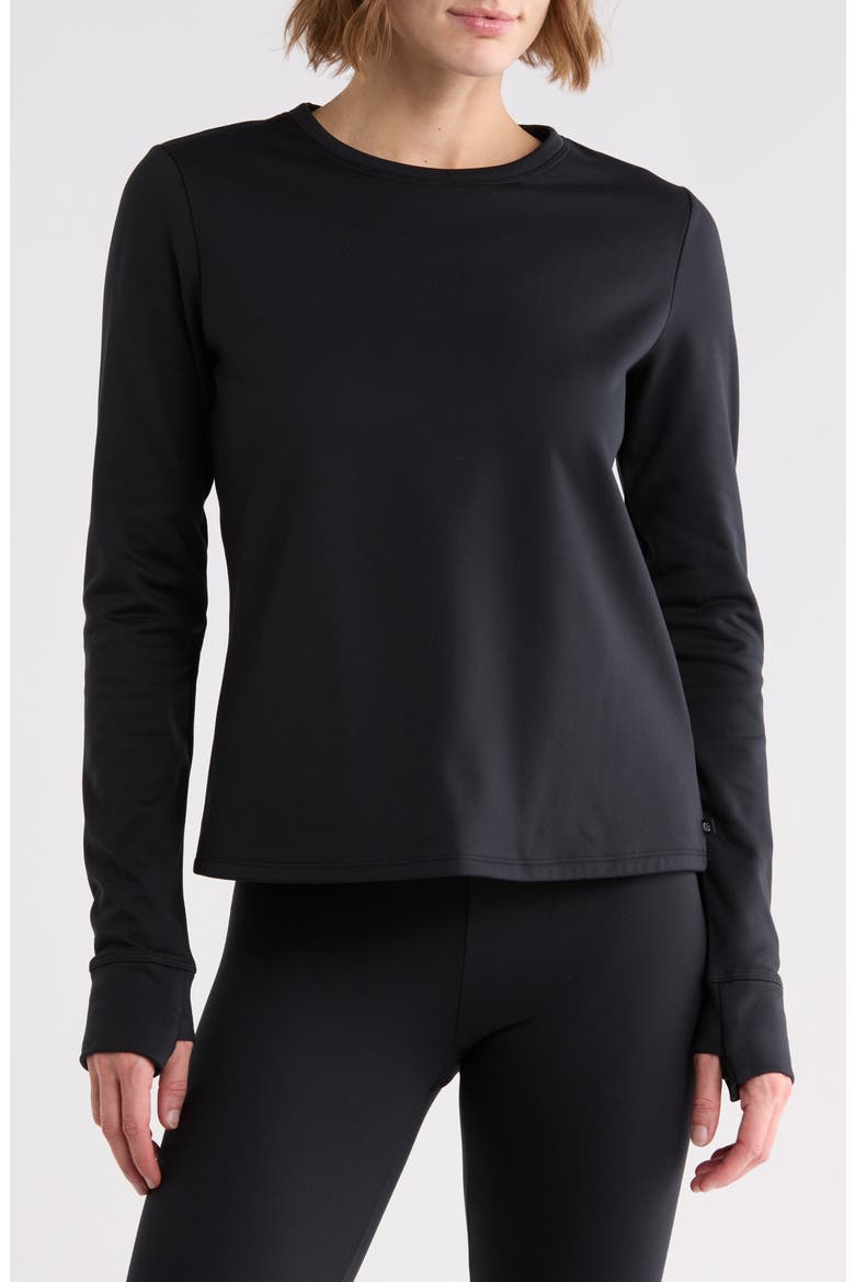 Audrie Long Sleeve Performance Top, Main, color, BLACK