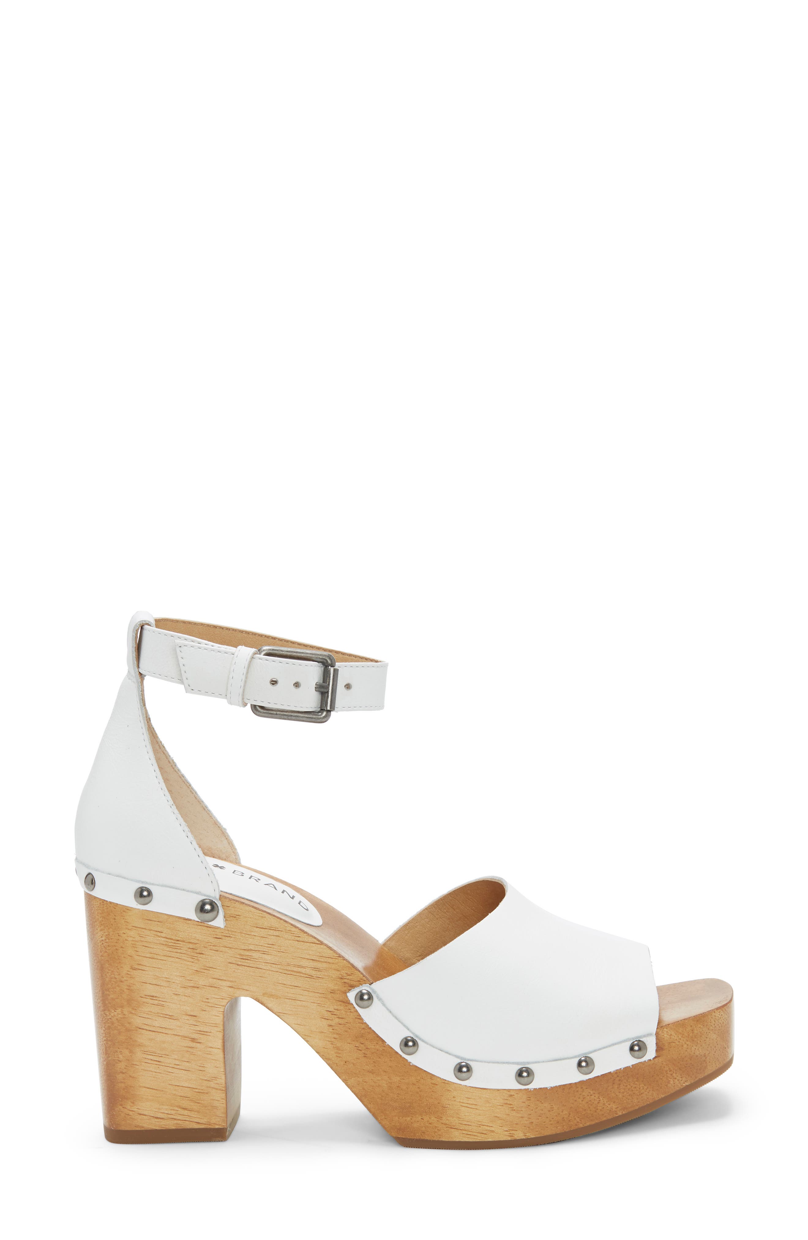 Nelora Ankle Strap Platform Sandal, Alternate, color, WHITE LEATHER