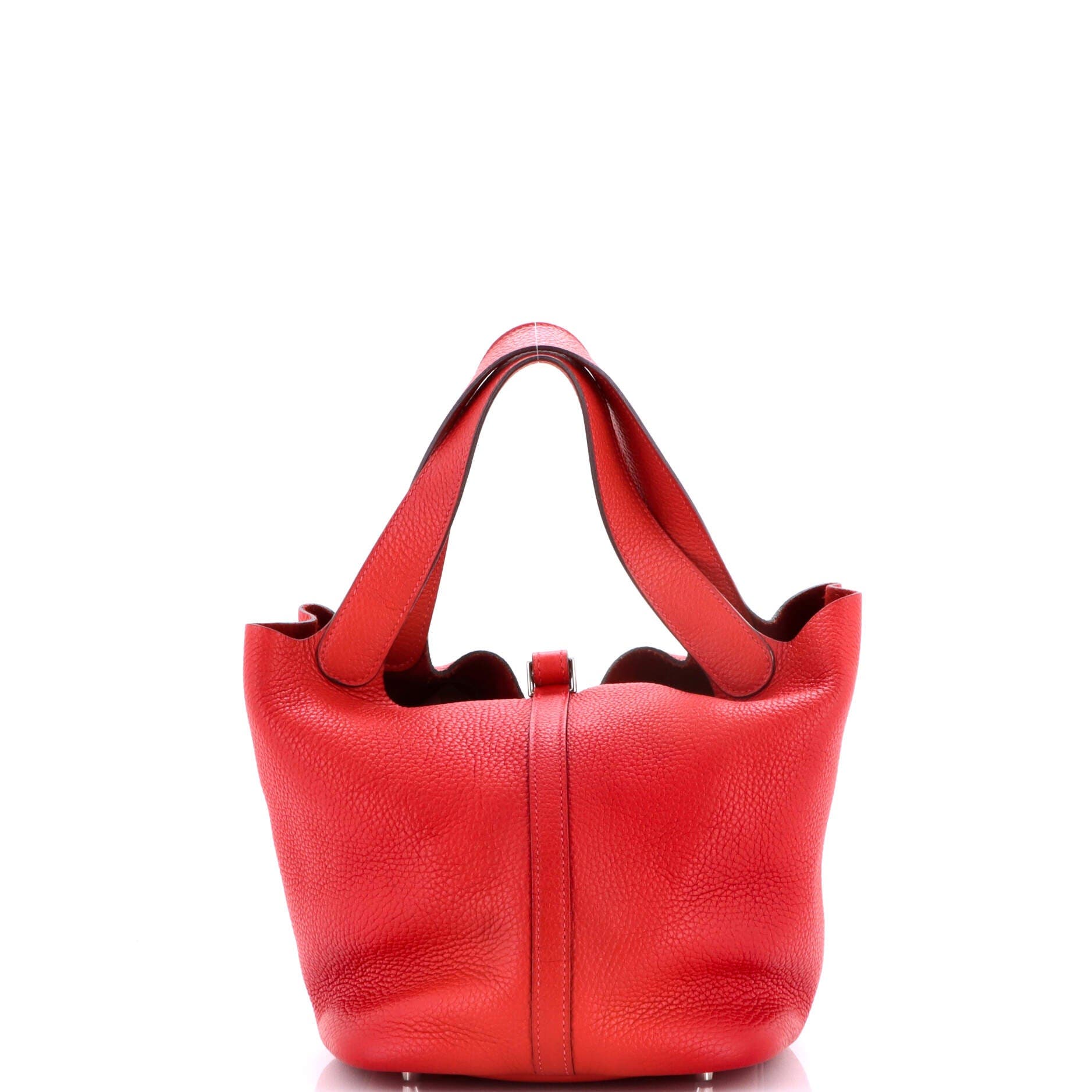 Pre-Owned Hermes Picotin Lock Bag Clemence MM, Alternate, color, Rouge Vif