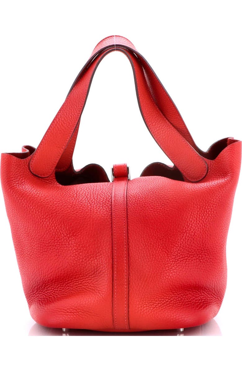 Pre-Owned Hermes Picotin Lock Bag Clemence MM, Alternate, color, Rouge Vif