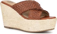 VINTAGE FOUNDRY Lorie Leather Espadrille Platform Wedge Sandal