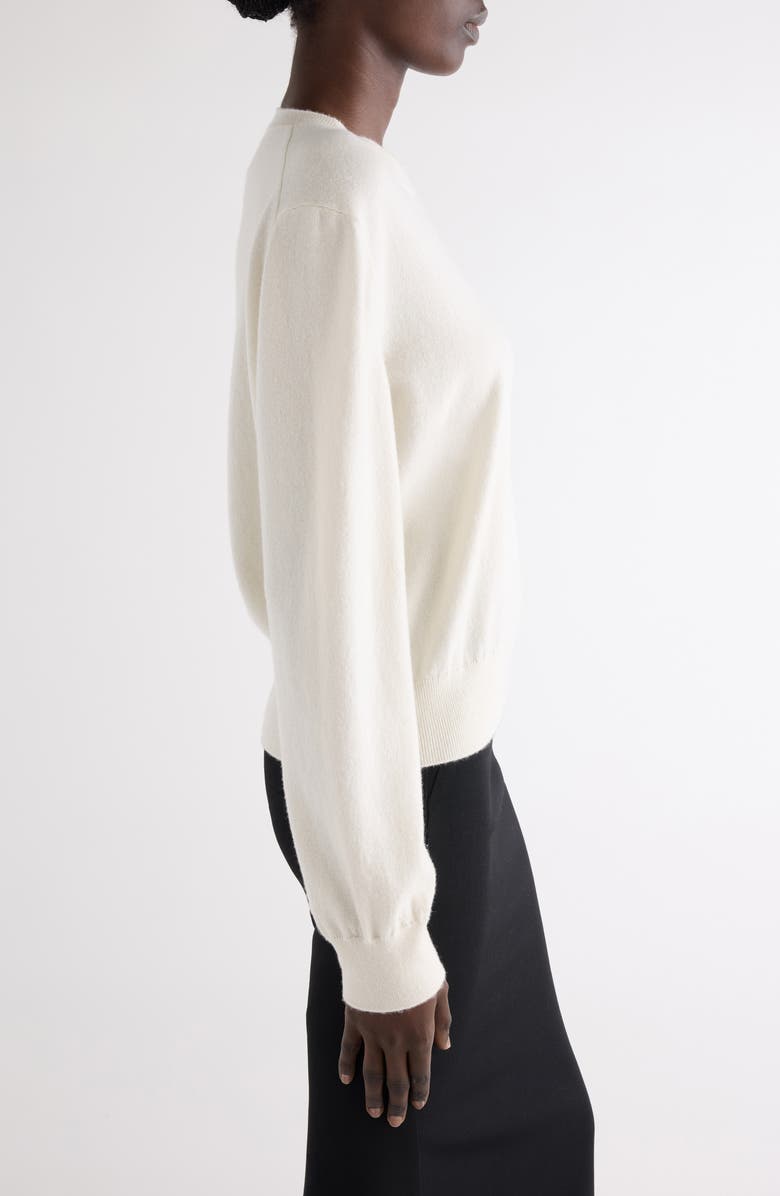 Givenchy Silk Crewneck Sweater, Alternate, color, Ecru