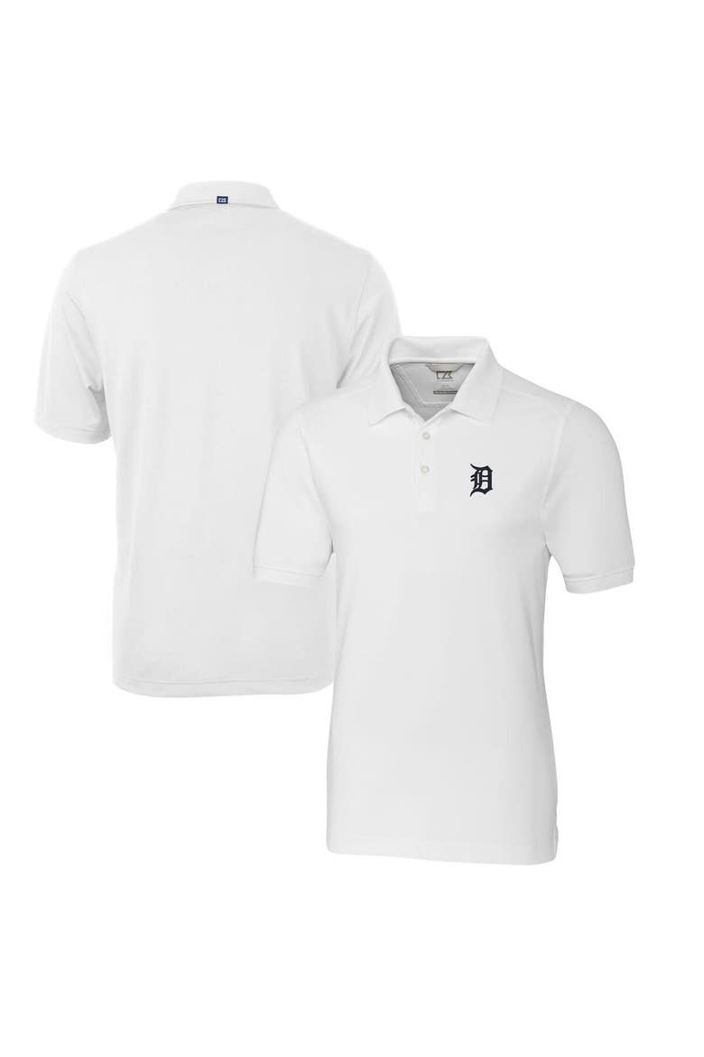 Men's Cutter & Buck  White Detroit Tigers Big & Tall Advantage Tri-Blend Pique Polo, Main, color, White