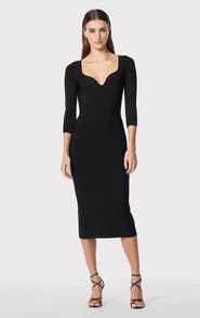 Herve Leger Icon Sweetheart Midi Dress